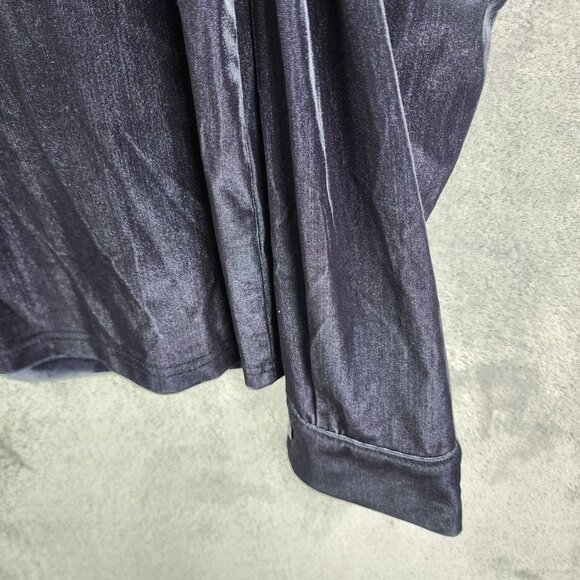 Womens Vintage Velvet Amanda Smith Shirt Button-Up Stretch Long Sleeve Size XL - Picture 9 of 12
